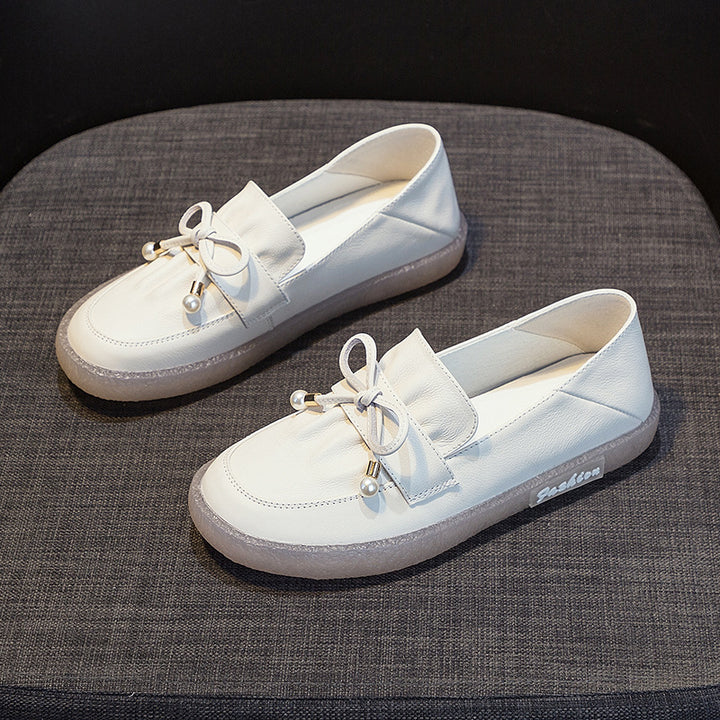 CALORA_ Leren Comfortabele Espadrilles Instappers met Antislip Zolen voor Dames