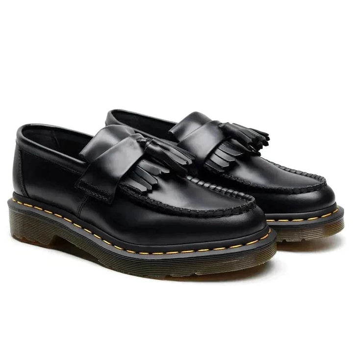 CALORA_ Leren Loafers in Cognac Bruin voor Comfort en Stijl