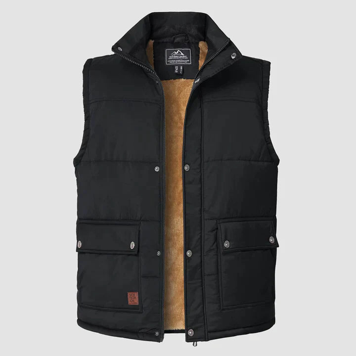 Liam | Warme Heren Bodywarmer-Bodywarmers-Calora-Zwart-XS-Calora