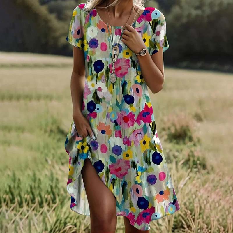Lilou | Elegant Jurkje met Tailleband-Zomer Jurken-Calora-S-Calora
