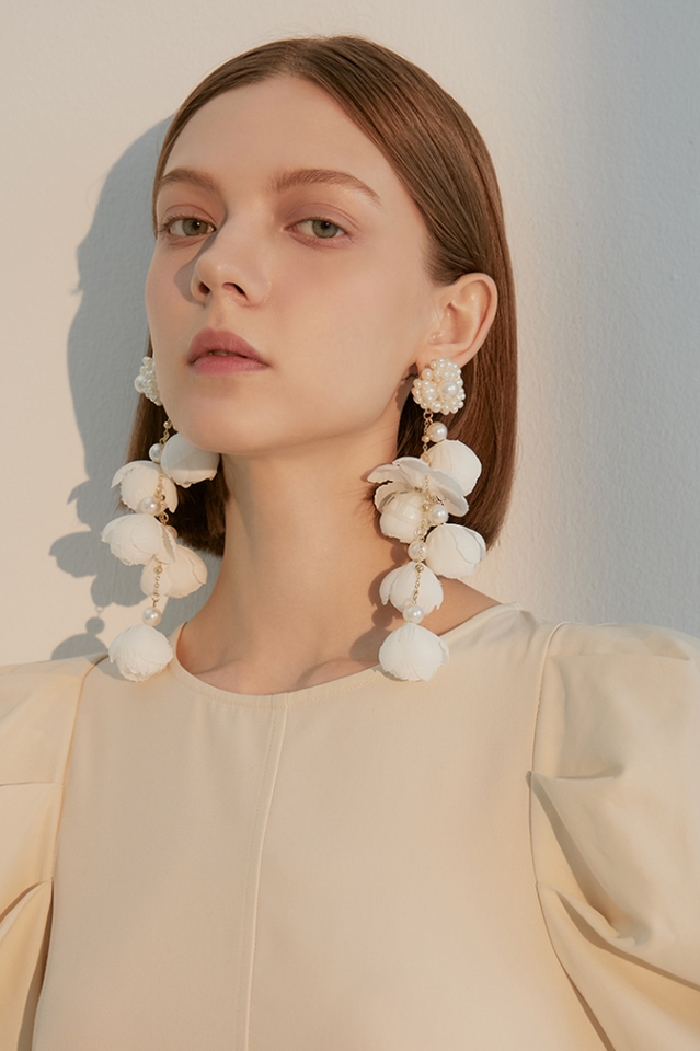 Lina | Elegante Bloemvormige Druppel Oorbellen-Armbanden-Calora-Paars-Calora