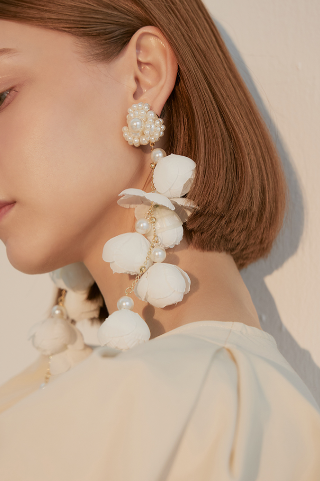 Lina | Elegante Bloemvormige Druppel Oorbellen-Armbanden-Calora-Paars-Calora