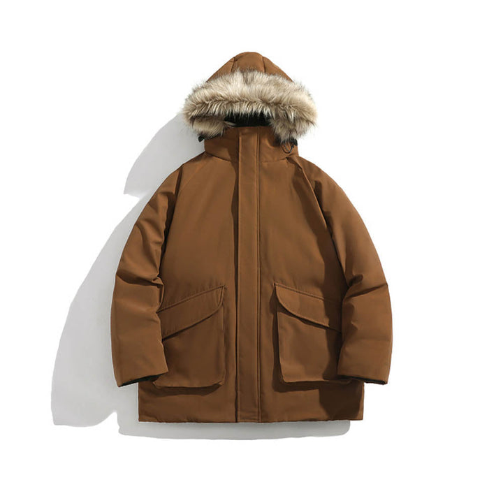 CALORA_ Linor | Winterjas met Bont Capuchon voor Heren
