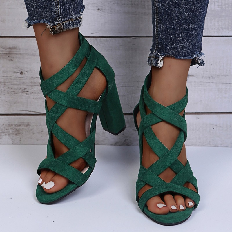 Livia | Elegante Sandalen met Hakken-Hakken-Calora-Zwart-35-Calora