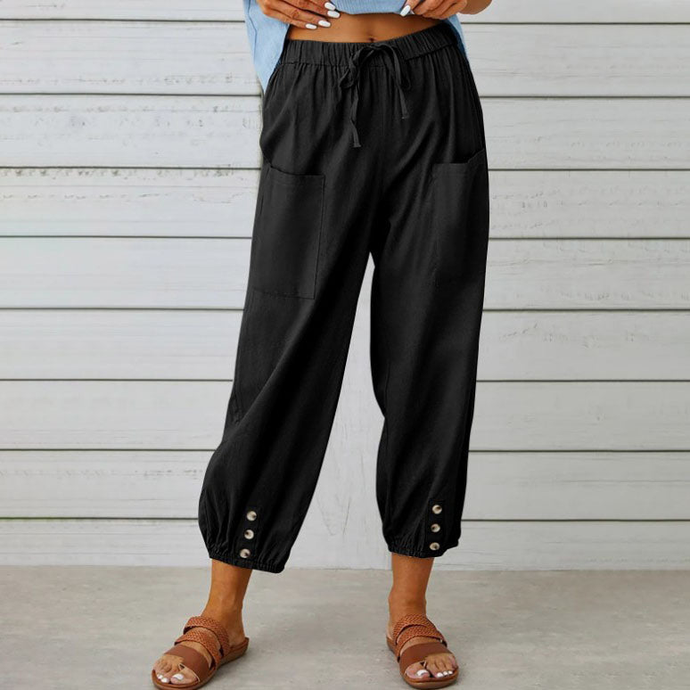 Losse Broek met wijde pijpen-Wijde Broeken-Calora-Wit-S-Calora