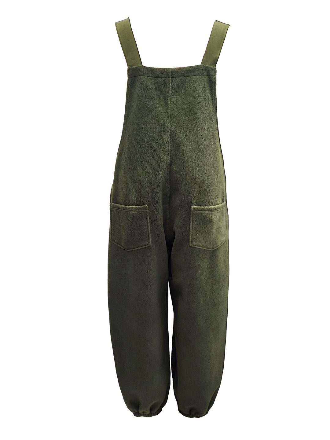 CALORA_ Losse Pas Versleten Denim Overall met Verstelbare Banden