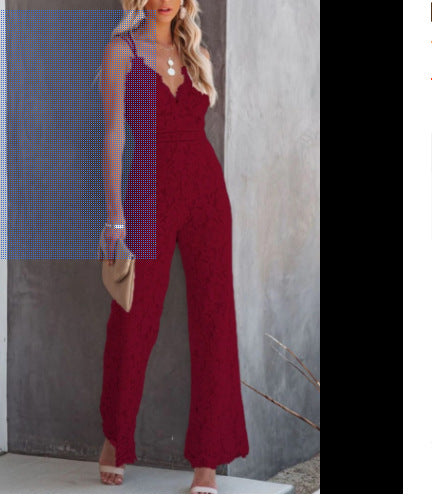Lotus | Boho Jumpsuit Jurk-Jumpsuits-Calora-Mouwloos-Rood-S-Calora