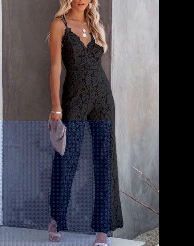 Lotus | Boho Jumpsuit Jurk-Jumpsuits-Calora-Mouwloos-Zwart-M-Calora
