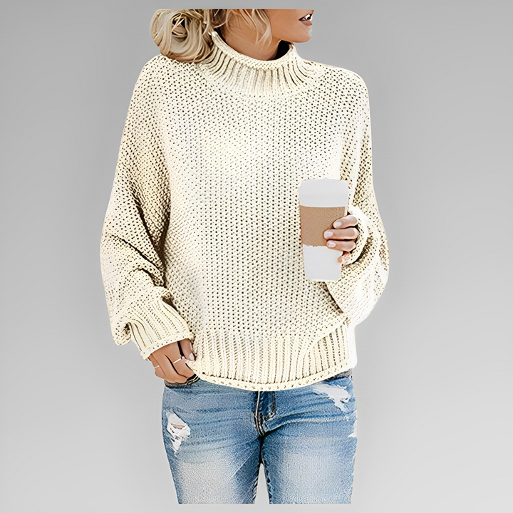 Luchtige en frisse trui met col-Blazers & Vesten-Calora-Abrikoos-S-Calora