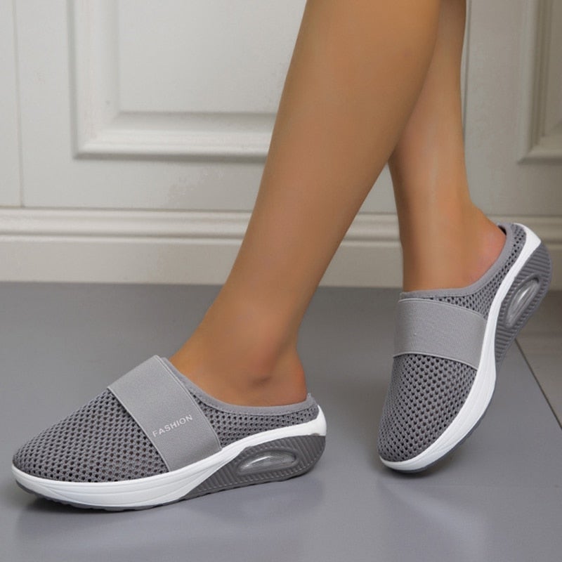 CALORA_ Luchtige Zolen Comfort Instappers voor Pijnvrij Wandelen