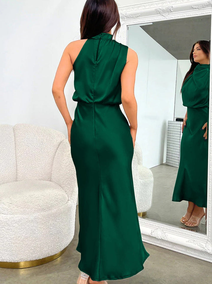 Lucía | Elegante diepgroene halterjurk-Feest Jurken-Calora-S-Calora