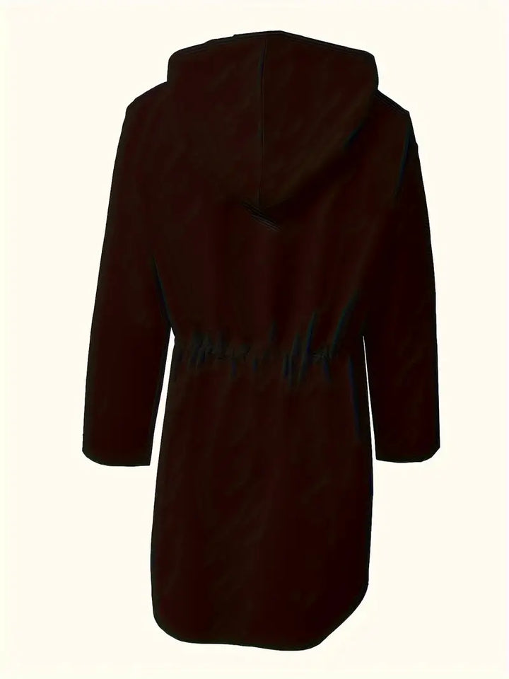 Lucille | Waterdichte regenjas met capuchon voor dames-Zomer Jassen-Calora-Zwart-S-Calora