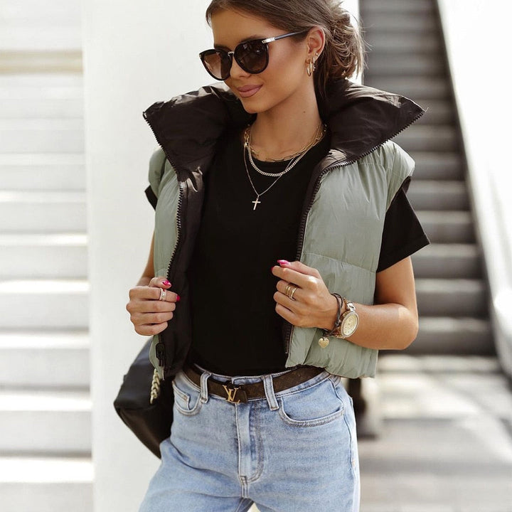 CALORA_ Lúmá | Korte elegante Bodywarmer - Dubbelzijdig