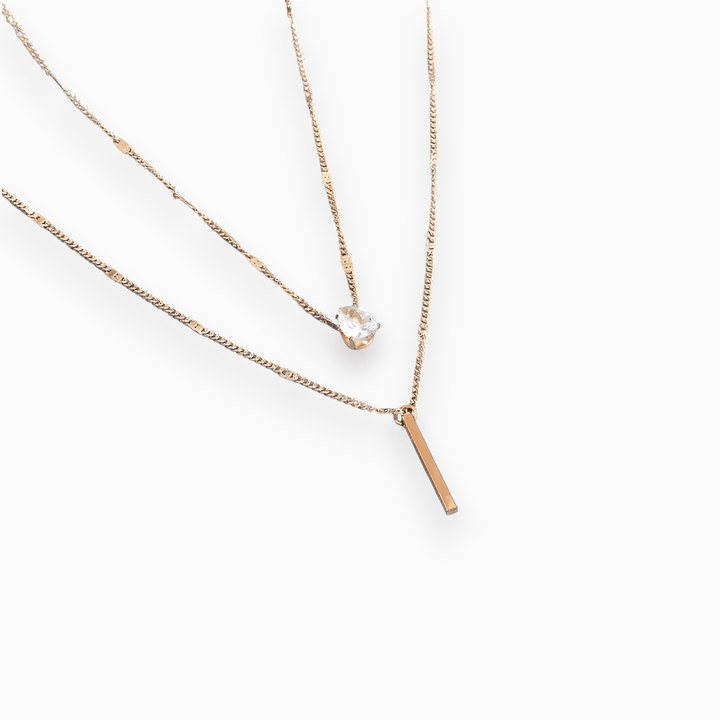 Luna | Luxe Stralende Raster Ketting-Kettingen-Calora-Goud-Calora