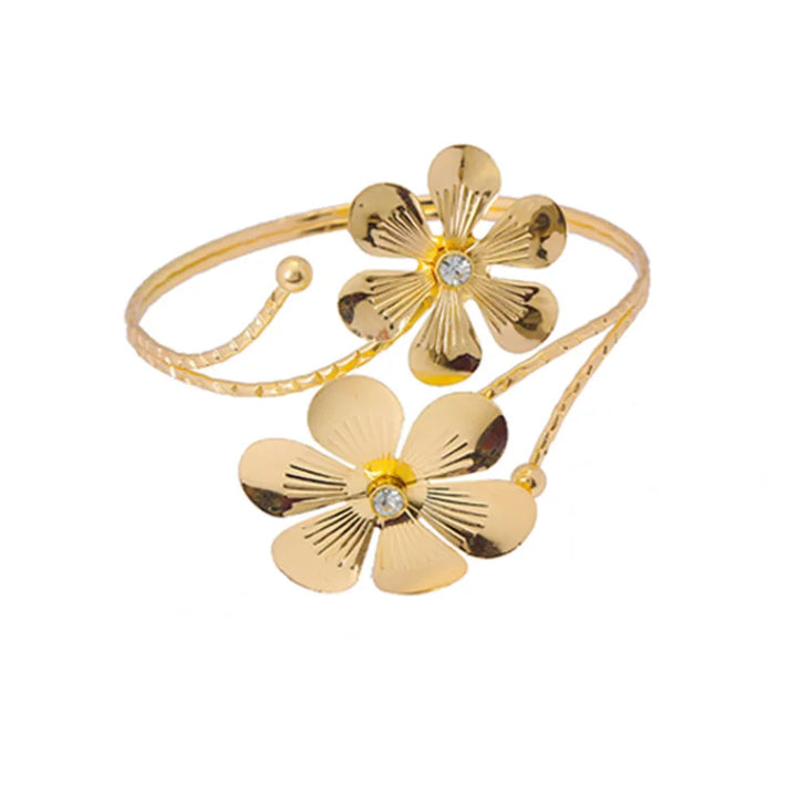 Lunaire | Bloeiende Schoonheid Gouden Cirkel armband ring-Armbanden-Calora-Calora