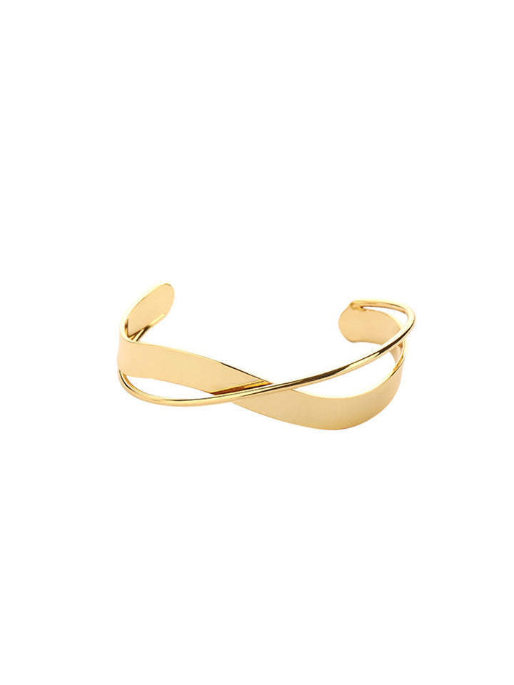 Lunara | Eenvoudige platte gouden armband-Armbanden-Calora-Calora