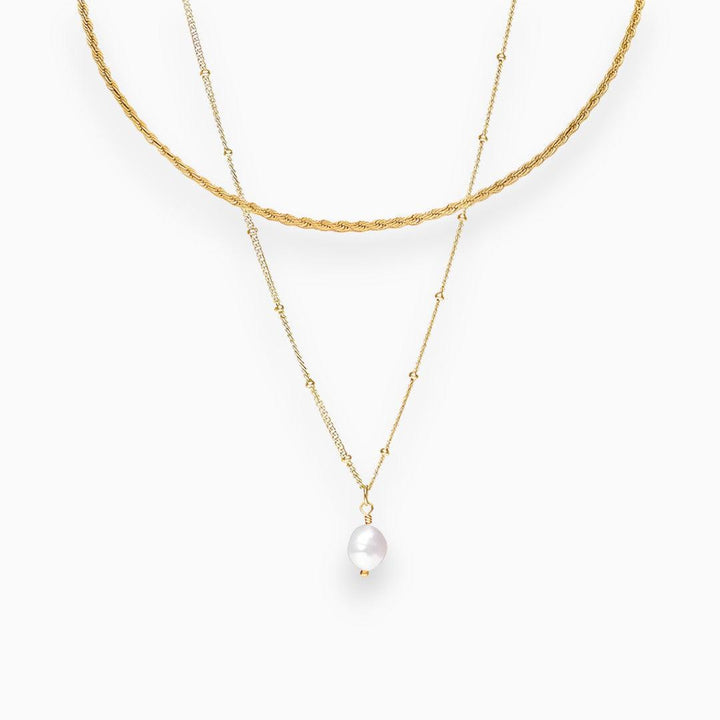Lunelle | Chique Kettingen Set met Parel-Kettingen-Calora-Goud-Calora