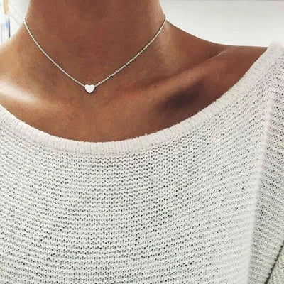 Lunelle | Parel Choker hartjes Ketting voor Vrouwen-Kettingen-Calora-Ravelle Goud-Calora