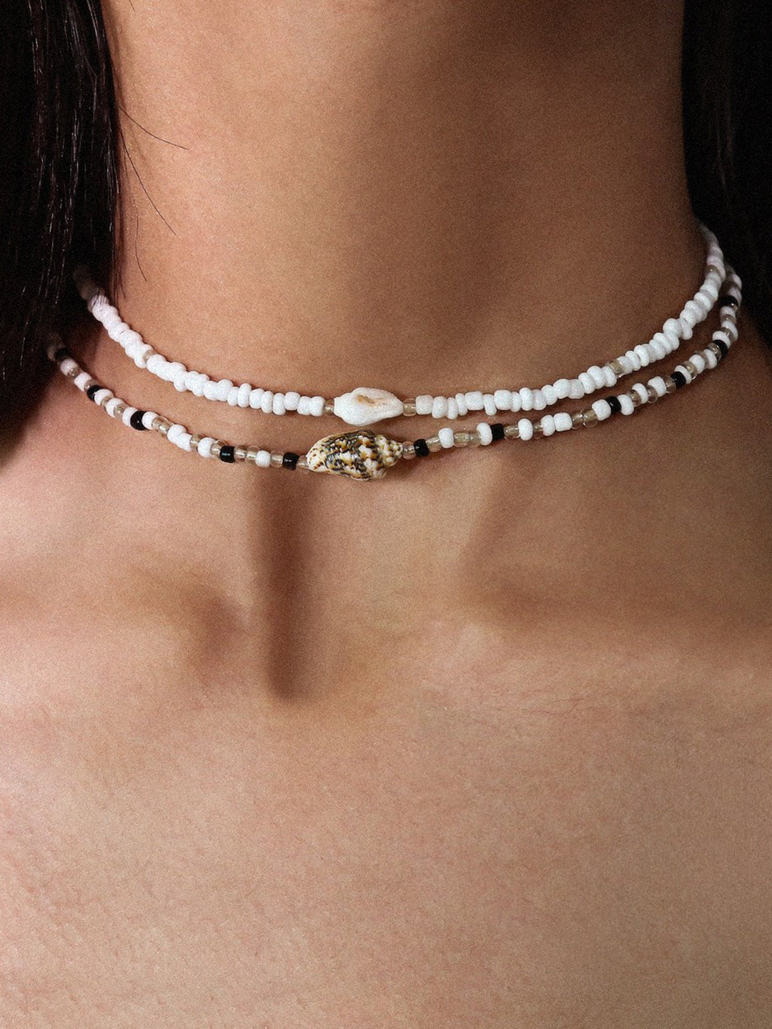 Lunelle | Unieke Zee Schelpenketting-Kettingen-Calora-Wit-One Size-Calora
