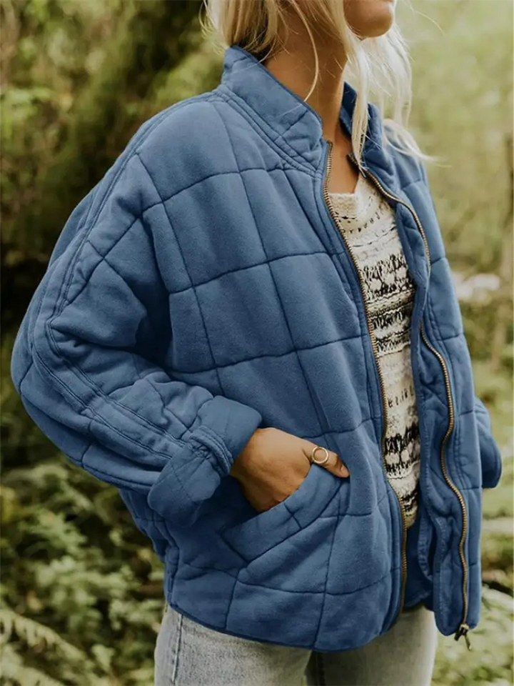 Luxe Dames Overgangsjas - Comfortabele Warme Jas voor het Voorjaar-Zomer Jassen-Calora-Blauw-S-Calora