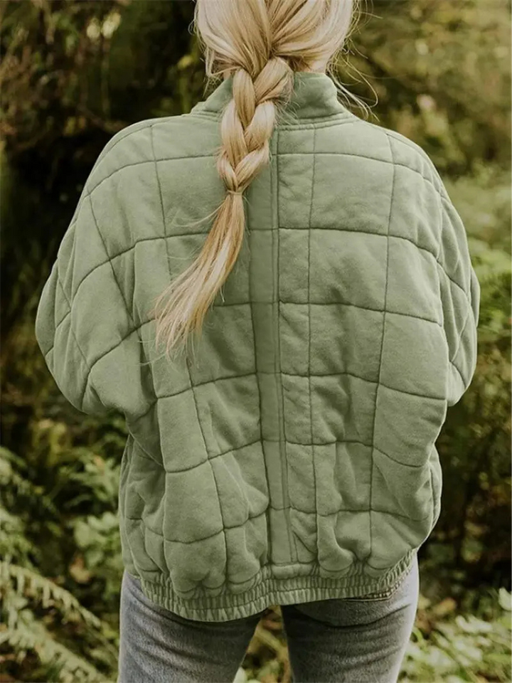 Luxe Dames Overgangsjas - Comfortabele Warme Jas voor het Voorjaar-Zomer Jassen-Calora-Donkergroen-S-Calora