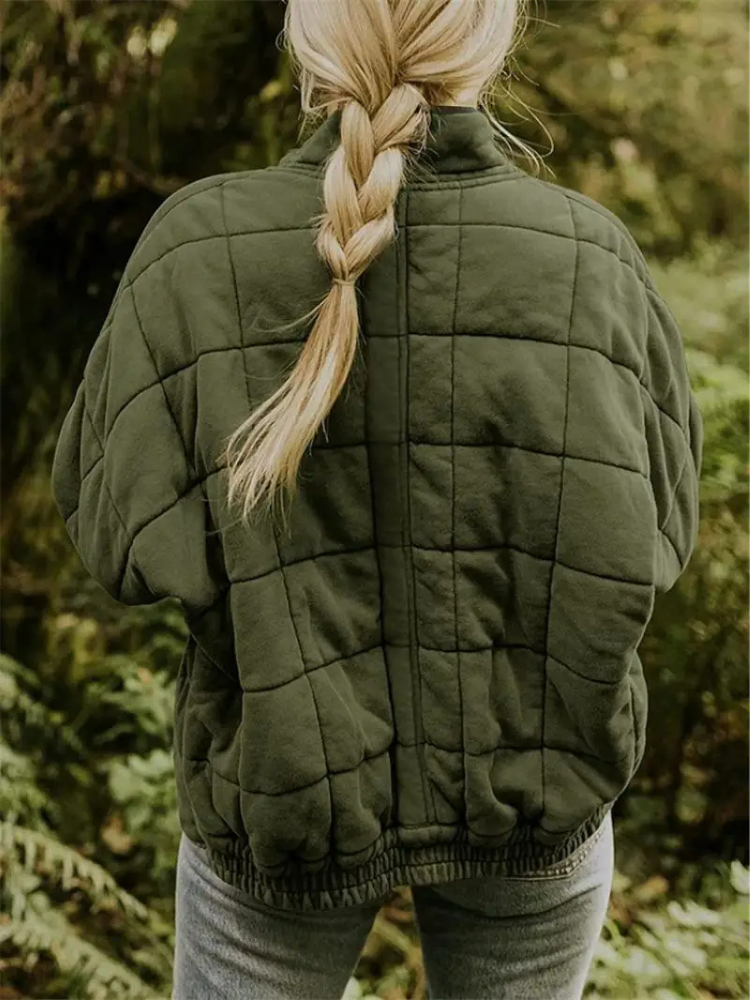 Luxe Dames Overgangsjas - Comfortabele Warme Jas voor het Voorjaar-Zomer Jassen-Calora-Donkergroen-S-Calora
