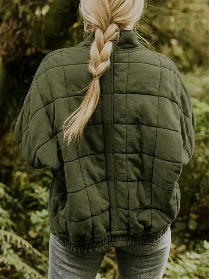 Luxe Dames Overgangsjas - Comfortabele Warme Jas voor het Voorjaar-Zomer Jassen-Calora-Donkergroen-S-Calora