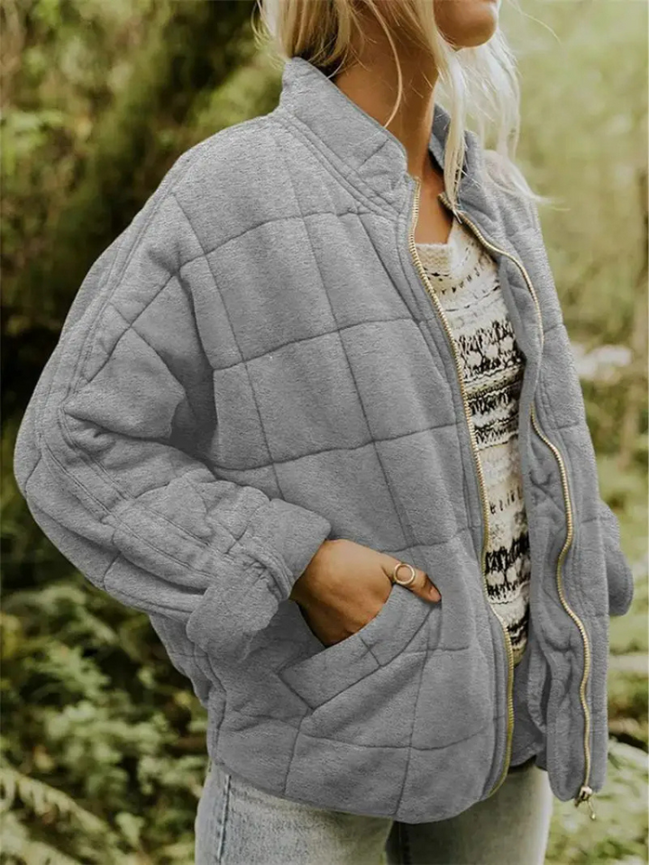 Luxe Dames Overgangsjas - Comfortabele Warme Jas voor het Voorjaar-Zomer Jassen-Calora-Grijs-S-Calora