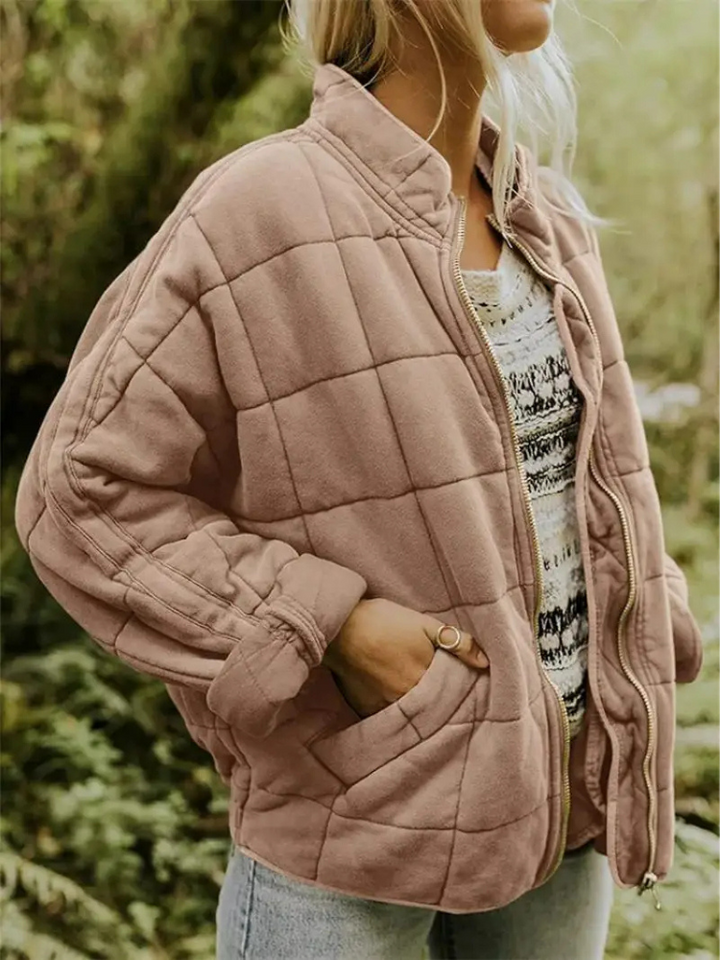 Luxe Dames Overgangsjas - Comfortabele Warme Jas voor het Voorjaar-Zomer Jassen-Calora-Khaki-S-Calora
