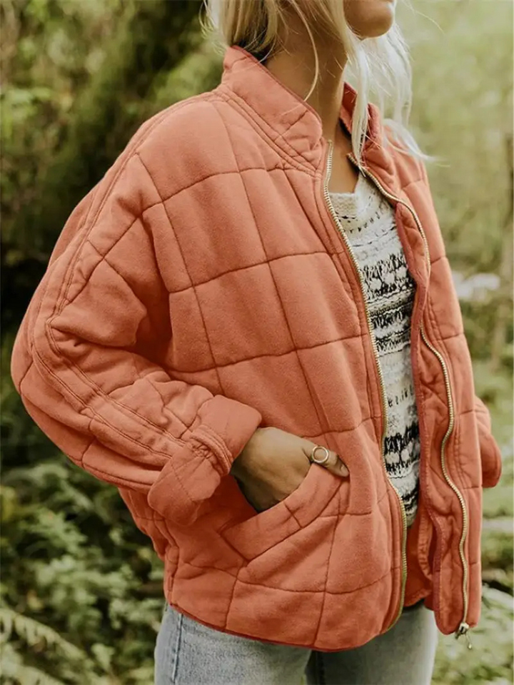 Luxe Dames Overgangsjas - Comfortabele Warme Jas voor het Voorjaar-Zomer Jassen-Calora-Oranje-S-Calora