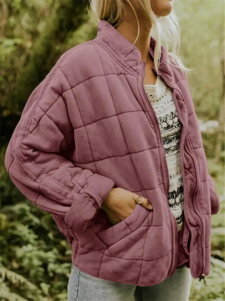Luxe Dames Overgangsjas - Comfortabele Warme Jas voor het Voorjaar-Zomer Jassen-Calora-Roze-S-Calora
