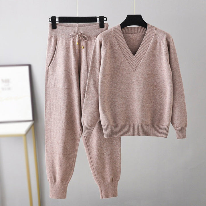 Luxe Designer geïnspireerde Trui Broek Set-Sets & Pakken-Calora-Groen-S-Calora