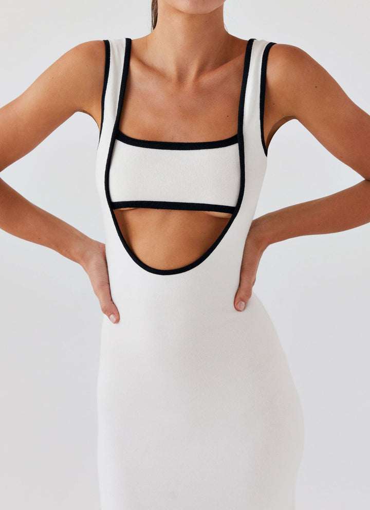 Luxe Elegante maxi feest Jurk met open rug-Feest Jurken-Calora-Beige-XS-Calora