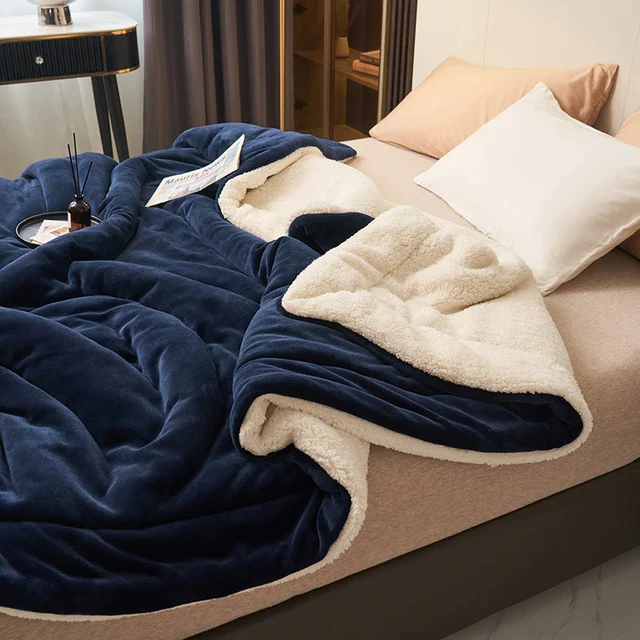 CALORA_ Luxe Flanellen Fleece Deken Zacht Warm en Machinewasbaar