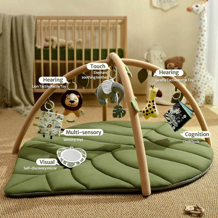 CALORA_ Luxe Jungle Educatie Speelkleed voor Baby's - Opvouwbaar Verdikt Kruipmat - 0 tot 3 jaar