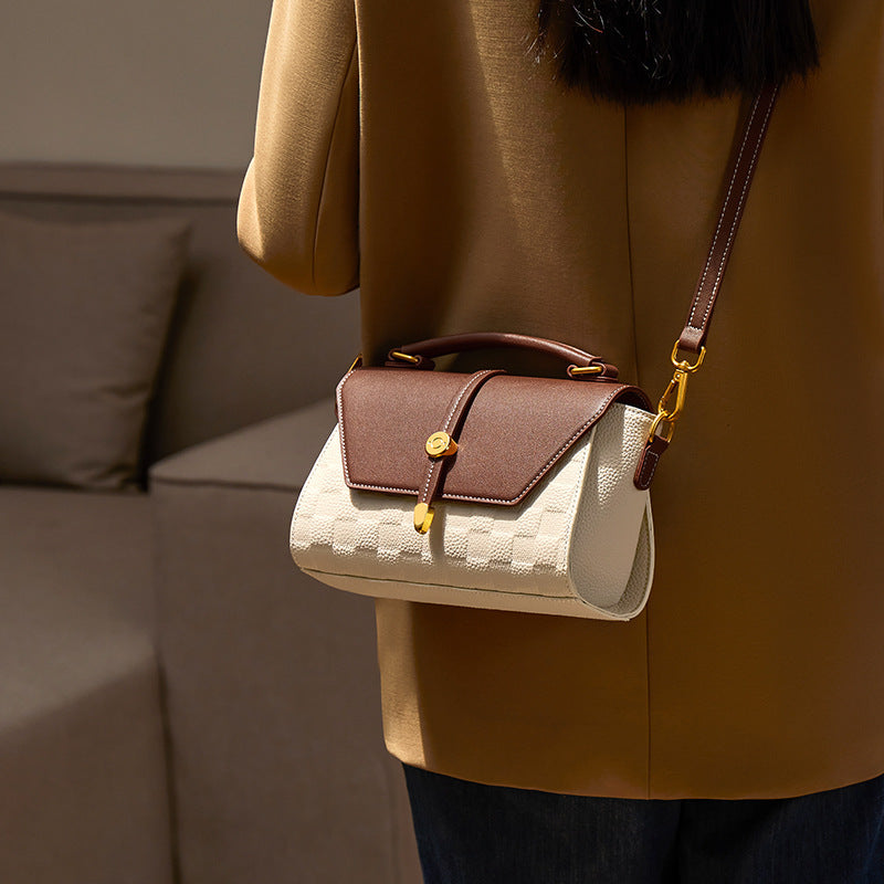 CALORA_ Luxe Leren Schoudertas - Elegante Crossbody Handtas