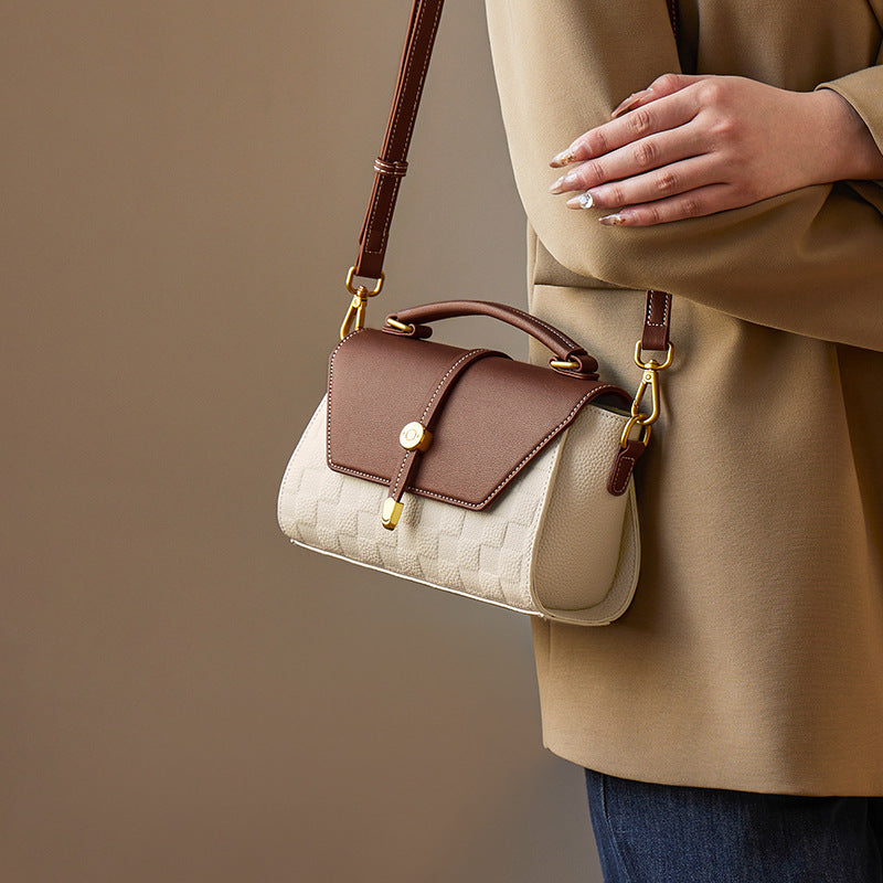 CALORA_ Luxe Leren Schoudertas - Elegante Crossbody Handtas