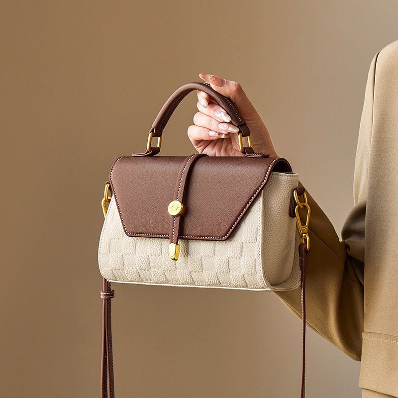 CALORA_ Luxe Leren Schoudertas - Elegante Crossbody Handtas