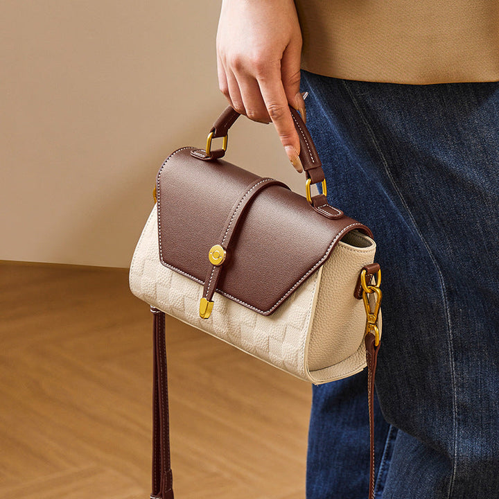 CALORA_ Luxe Leren Schoudertas - Elegante Crossbody Handtas