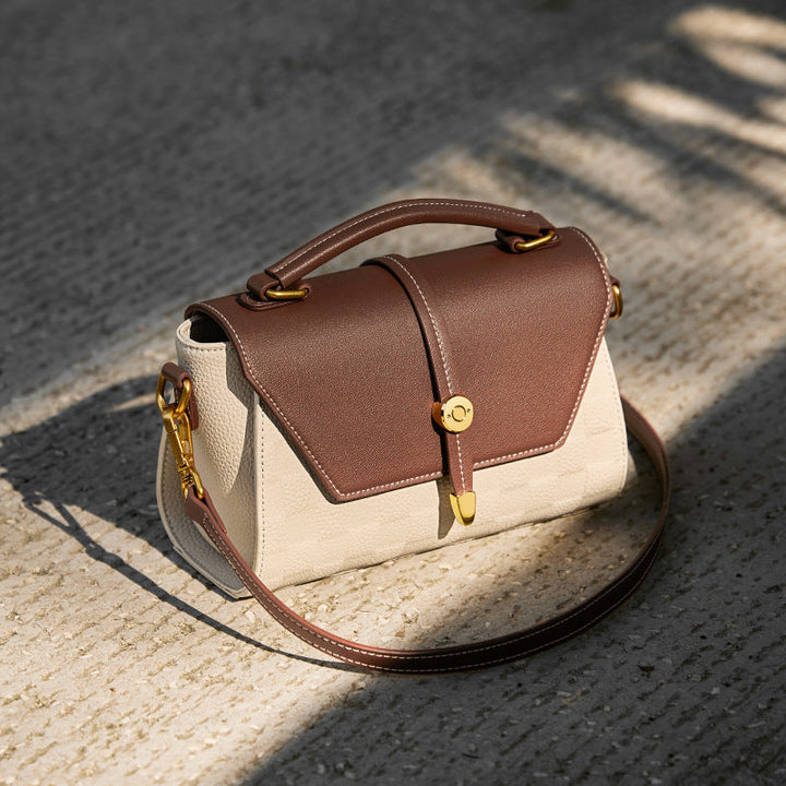 CALORA_ Luxe Leren Schoudertas - Elegante Crossbody Handtas