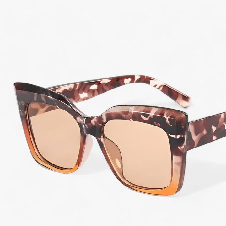 Luxe Oversized Cat Eye Zonnebril voor Dames UV Bescherming-Elektronica/Gadgets-Calora-Luipaard Thee-Calora