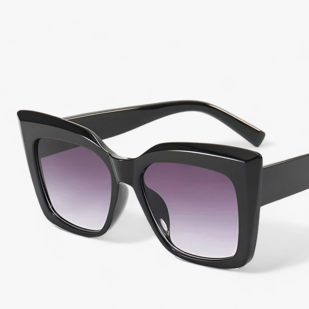 Luxe Oversized Cat Eye Zonnebril voor Dames UV Bescherming-Elektronica/Gadgets-Calora-Zwart Dubbel Grijs-Calora