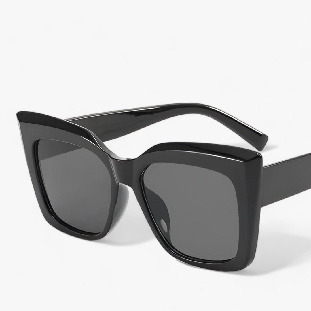 Luxe Oversized Cat Eye Zonnebril voor Dames UV Bescherming-Elektronica/Gadgets-Calora-Zwart Grijs-Calora