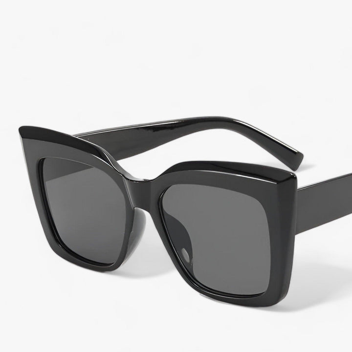 Luxe Oversized Cat Eye Zonnebril voor Dames UV Bescherming-Elektronica/Gadgets-Calora-Zwart Grijs-Calora