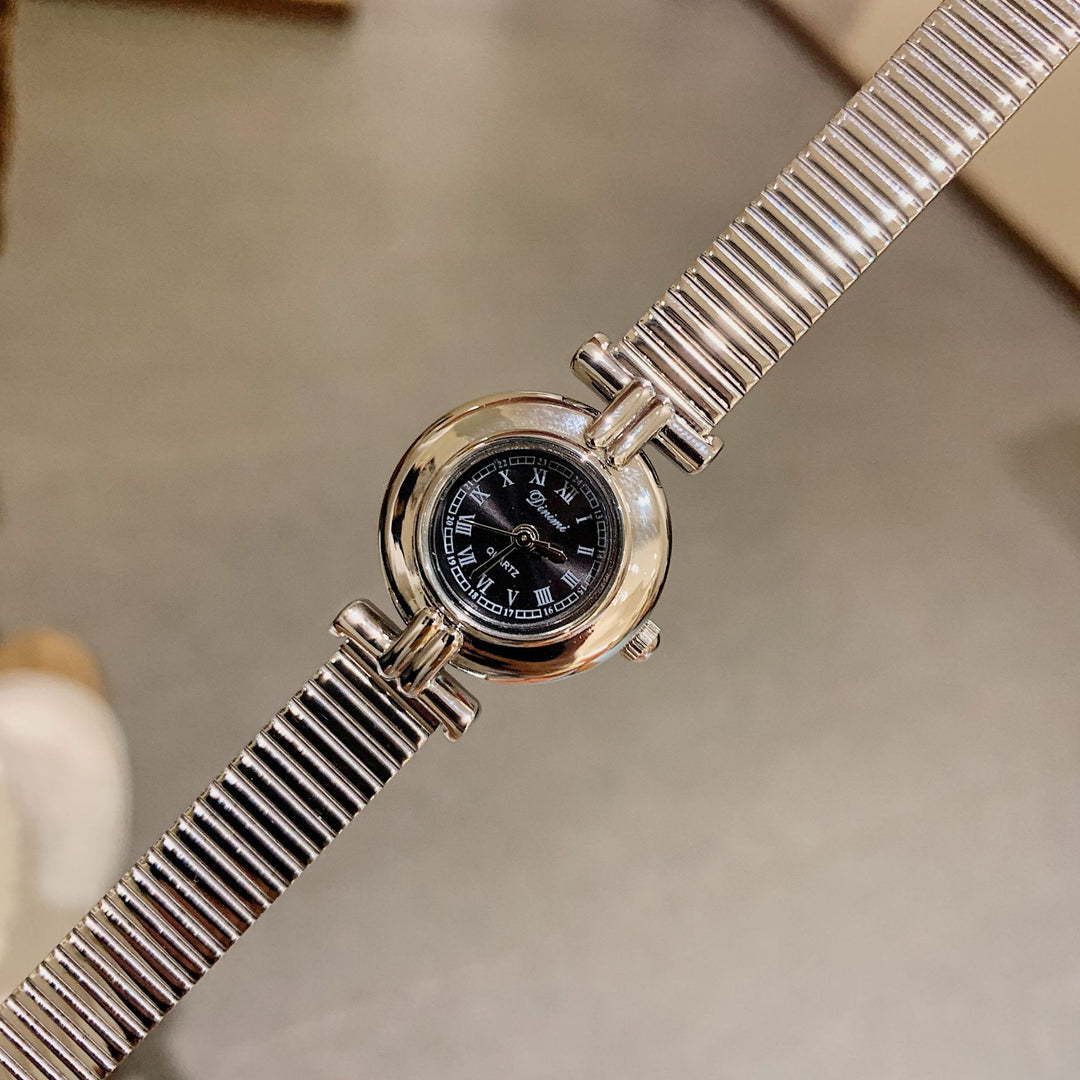 CALORA_ Luxe Retro Dames Horloge met RVS Band