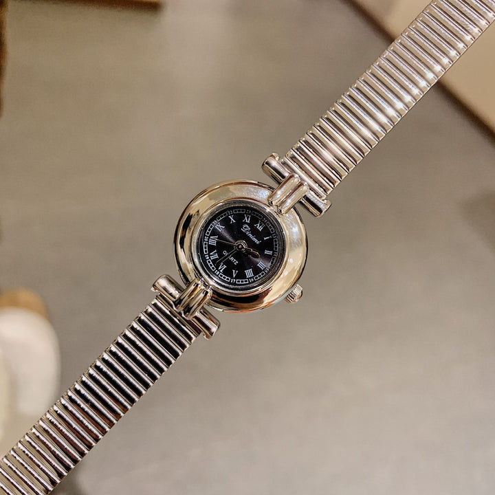 CALORA_ Luxe Retro Dames Horloge met RVS Band