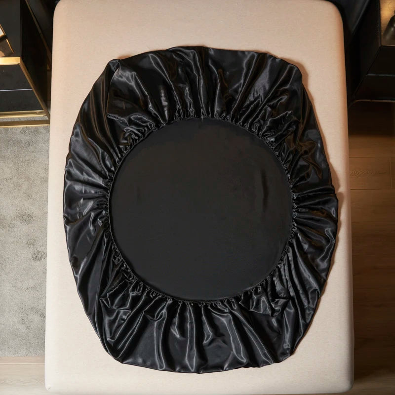Luxe Satijnen Bedlinnen Set 3 Stuks met Elastische Band-Home Decor-Calora-Wit-200x220cm-Calora
