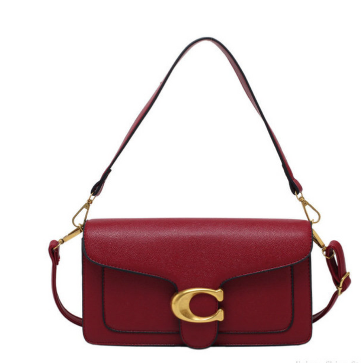 Luxe Stijlvolle Handtas van Vegan Leer-Handtassen-Calora-Bordeaux-Calora