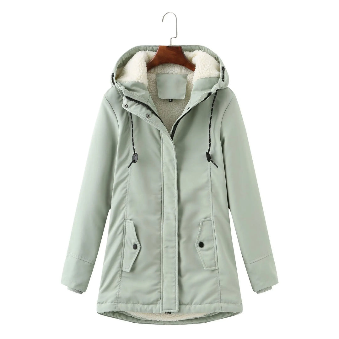 Lyla | Winterparka dames warme katoenen jas-Zomer Jassen-Calora-Bourgondië-S-Calora