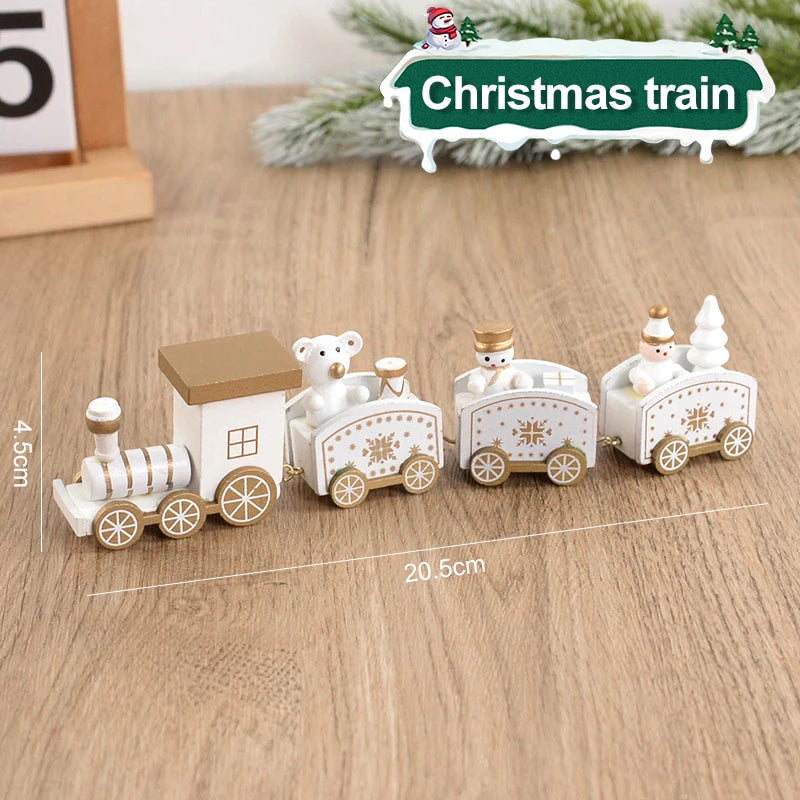 Magische Houten Kerstmis Trein Decoratie-Home Decor-Calora-3 Stuks Set-Calora